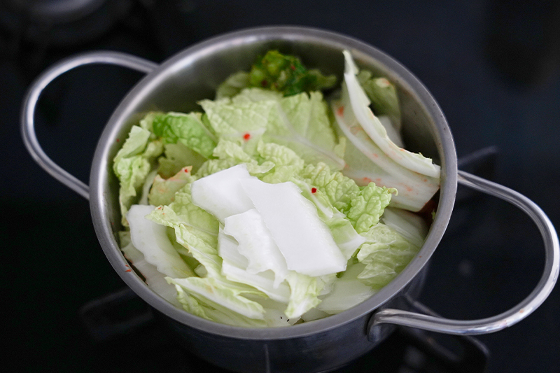 無水海鮮チゲ手順1